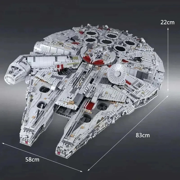 Large Millennium Ship Falcon 7541 Pieces UCS 75192 Building Blocks Bricks Toys
