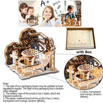 3D Wooden Marble Run Set — DIY Assembly Mechanical Model Kit (Ages 8+)