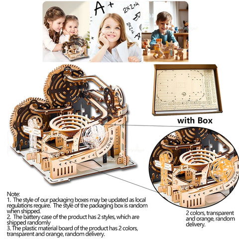 3D Wooden Marble Run Set – DIY Assembly Mechanical Model Kit