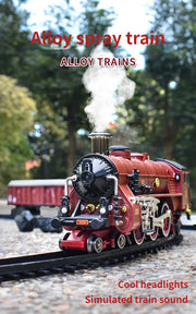 Classic Electric Train Set – Retro Steam Locomotive with Alloy Engine and Tracks for Kids