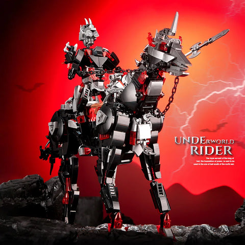 1178pcs Hell Death Knight War-horse Model Building Blocks Kits DIY Undead Skull Knight Bricks Toys For Kids Gifts