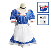 7PCS  Miku Cosplay Costumes Anime Mesmerizer Uniform Halloween Christmas Carnival Party Dressing For Women Hat Apron Accessories