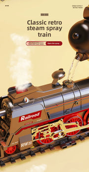 Remote Control Electric Train Set – Classic Model with Assembled Railway Tracks, Light & Sound for Kids