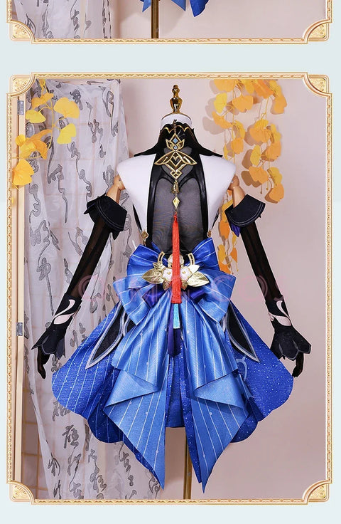 Twilight Blossom Ganyu Cosplay Costume Genshin Impact Adult Uniform Wig Anime Halloween Costumes Women Game Character Outfit