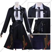 Game Love and Deepspace Anime Cosplay Costume Black Fashion Wig Dress Uniform for Women Girls Halloween Party Role Play