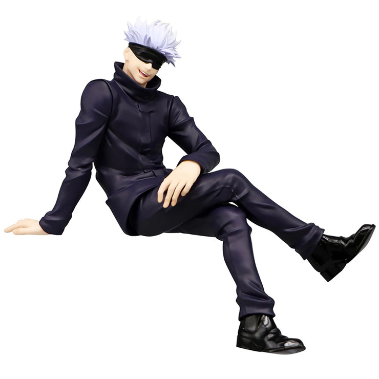 Anime JJK Gojo Satoru & Fushiguro Toji Sitting Pose Figures – Action Models for Desk Decoration, Car Accessories, and Collectible Gifts