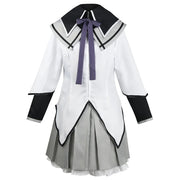 Akemi Homura Cosplay Costume – Puella Magi Madoka Magica Combat Dress with Bow, Wig, and Uniform for Halloween or Party Events