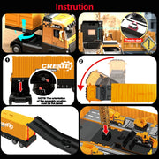 Alloy Construction Vehicle Set – Bulldozer, Crane, Excavator & Truck Models for Kids