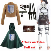 Cosplay Anime Levi Ackerman Mikasa Ackerman Cosplay Costume Eren Jaeger Outfits Hange Zoe Cosplay CostumeFull Set