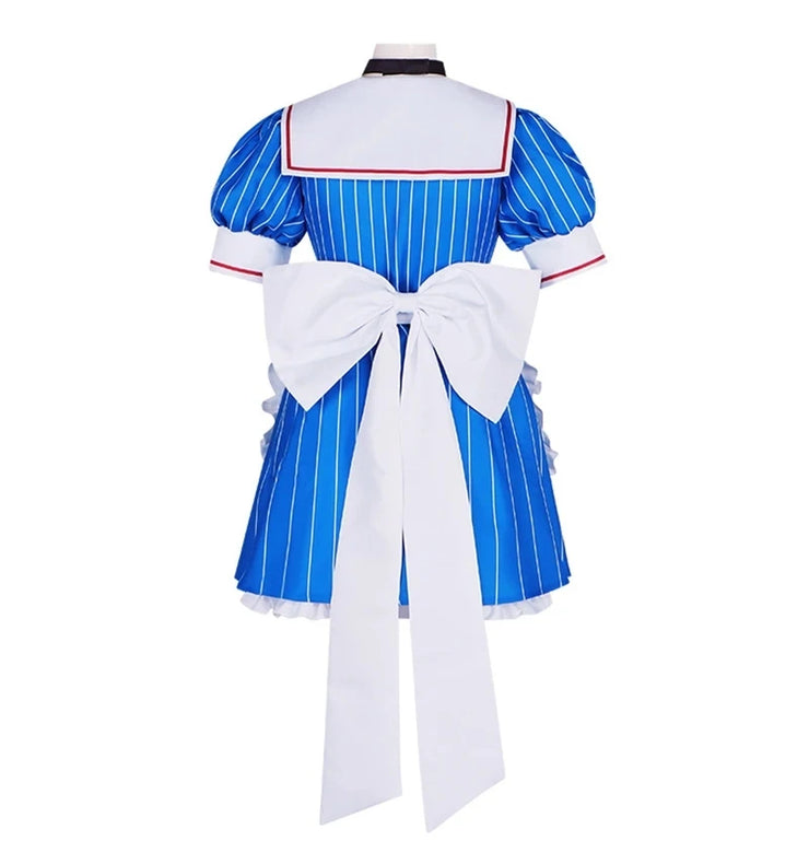 7PCS  Miku Cosplay Costumes Anime Mesmerizer Uniform Halloween Christmas Carnival Party Dressing For Women Hat Apron Accessories