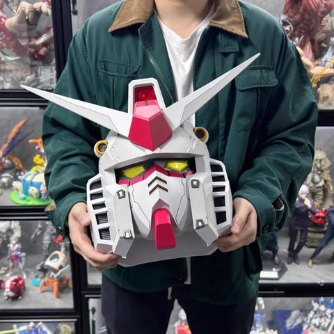 Vol.1 RX-78-02 Cyberpunk Mech Robot Helmet – 1:1 Scale Cosplay Mask with Light Touch Control