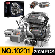 Engine Building Blocks Model Series Technical STEM Toys Moc Tank V8 Engine Supercar W16 Bricks Assembly Toy Set Kids Adults Gift