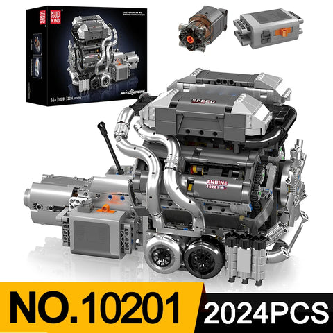Engine Building Blocks Model Series Technical STEM Toys Moc Tank V8 Engine Supercar W16 Bricks Assembly Toy Set Kids Adults Gift