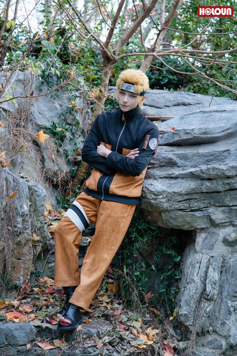 HOLOUN Uzumaki Cosplay Costume – Adult Anime Outfit with Top, Pants, and Headdress for Christmas, New Year, and Conventions