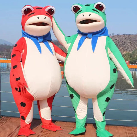 Inflatable Frog Mascot Costume – Adult Cartoon Cosplay Suit for Events, Performances & Parties