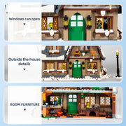 766pcs Christmas Cottage Building Toys Building Block Brick Set Kids Christmas Gift