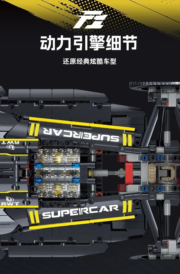 JKC7205 Stock Pattern F1 Racing Sports Car Building Block Brick Set 1650pcs