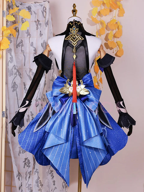 Twilight Blossom Ganyu Cosplay Costume Genshin Impact Adult Uniform Wig Anime Halloween Costumes Women Game Character Outfit