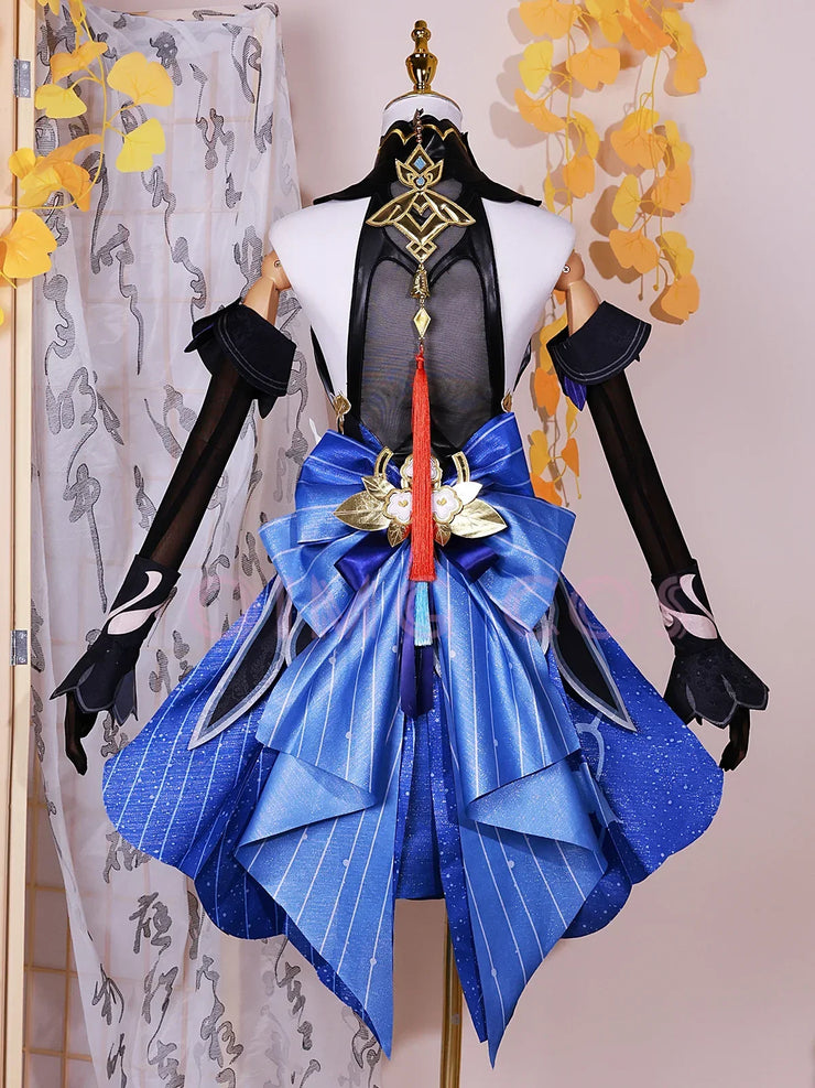 Twilight Blossom Ganyu Cosplay Costume Genshin Impact Adult Uniform Wig Anime Halloween Costumes Women Game Character Outfit