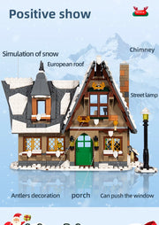 766pcs Christmas Cottage Building Toys Building Block Brick Set Kids Christmas Gift