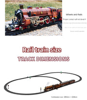 Classic Electric Train Set – Retro Steam Locomotive with Alloy Engine and Tracks for Kids