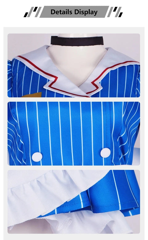 7PCS  Miku Cosplay Costumes Anime Mesmerizer Uniform Halloween Christmas Carnival Party Dressing For Women Hat Apron Accessories