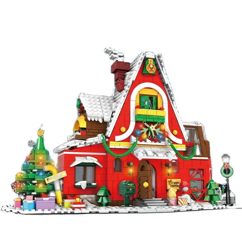 1084pcs New City Creativity Winter Village Christmas House Christmas ART House Model Building Blocks Bricks Kids Toys Christmas Gifts