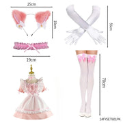 Black and White Lolita Maid Costume – Cute French Apron Dress Uniform for Cafe, Parties, and Cosplay