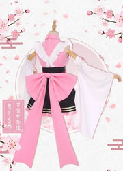 Anime Cosplay Costume Kanroji Mitsuri Kibutsuji Kimono Maid Uniforms Blade Kochou Shinobu Kamado Nezuko Dress Cosplay