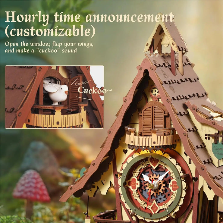 Robotime ROKR Black Forest Cuckoo Clock – 3D Wooden Puzzle Model Kit