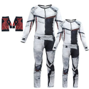 Descendants 3 Carlos Gil Cosplay Costume – Polyester 3D Printed Jumpsuit with Wig for Adults and Kids, Ideal for Halloween Events