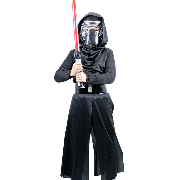 Deluxe  Kylo Ren Classic Cosplay Clothing Kids 4-10years Halloween Movie Costume 4PCS set