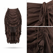 Steampunk Pirate Costume for Women – Cagalli Yulia cosplay Leather Corset Top with Drawstring Skirt Plus Size