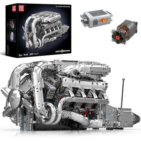 Engine Building Blocks Model Series Technical STEM Toys Moc Tank V8 Engine Supercar W16 Bricks Assembly Toy Set Kids Adults Gift