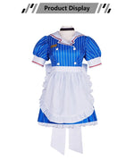 7PCS  Miku Cosplay Costumes Anime Mesmerizer Uniform Halloween Christmas Carnival Party Dressing For Women Hat Apron Accessories