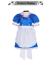 7PCS  Miku Cosplay Costumes Anime Mesmerizer Uniform Halloween Christmas Carnival Party Dressing For Women Hat Apron Accessories