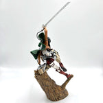 28cm Attack on Titans Levi Ackerman Action Anime Figura Kawai Eren Jaege Mikasa Ackerman The Armored Titan Figure