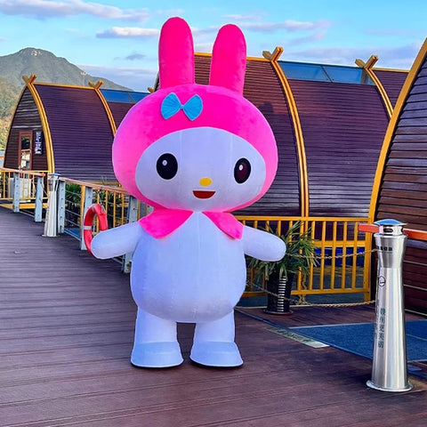 Giant Kuromi & My Melody Mascot Costume – Inflatable Hello Kitty Character Cosplay for Advertising, Carnival & Events
