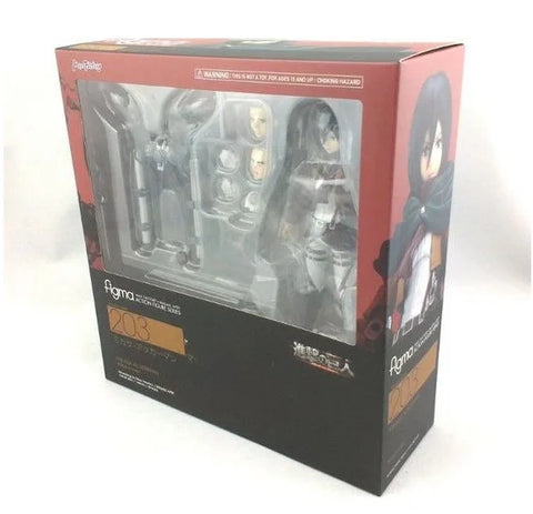 28cm Attack on Titans Levi Ackerman Action Anime Figura Kawai Eren Jaege Mikasa Ackerman The Armored Titan Figure