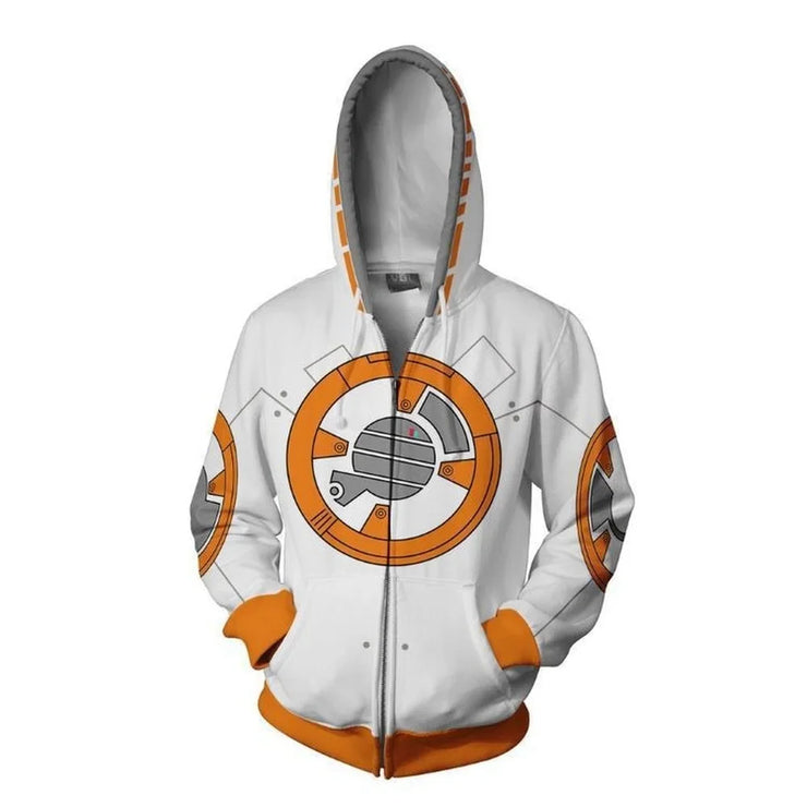 Cosplay Hoodie Jacket – Stormtrooper, Mandalorian, and Darth Vader Designs for Men’s Spring/Autumn Wear, Ideal for Halloween and Party Props