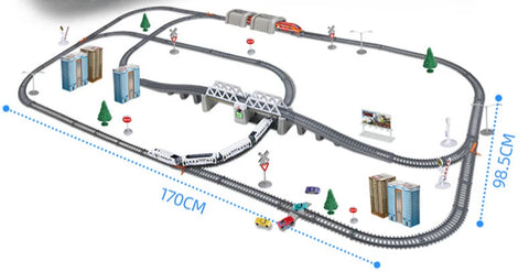 Electric High-Speed Train Set – Harmony Model with DIY Railway Tracks for Kids