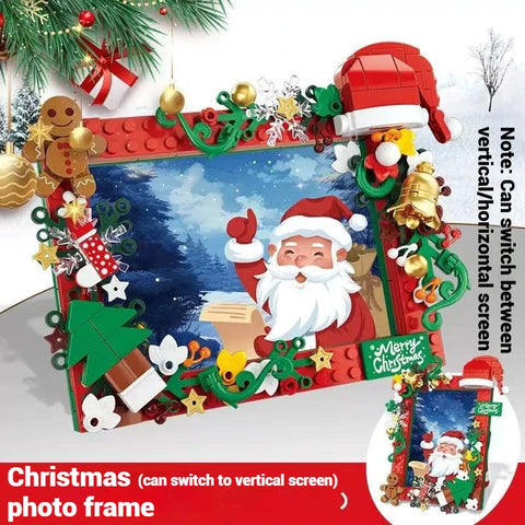207pcs DIY Santa Claus Photo Frame Building Blocks Set, Holiday Gift, Christmas Decorations