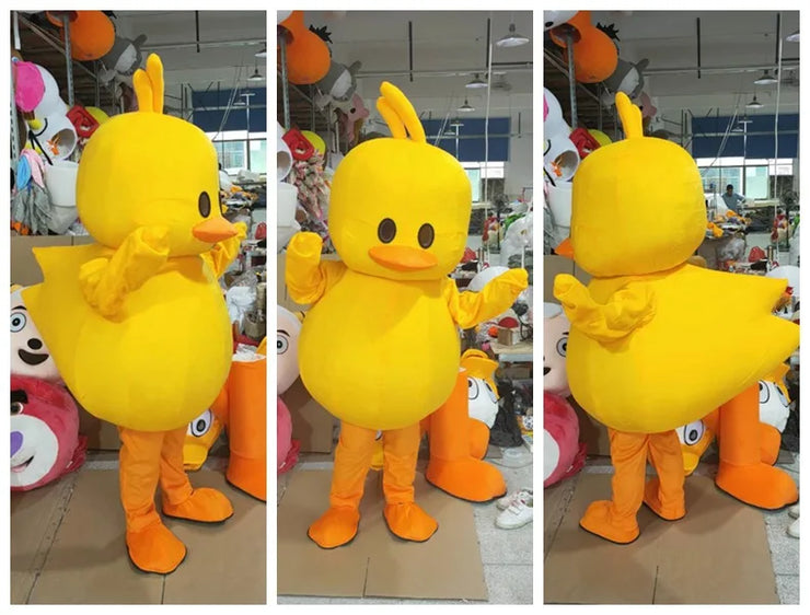 Yellow Duck Mascot Costume – Cartoon Character Cosplay Outfit for Adults, Festivals, Carnival & Halloween Parties