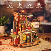Robotime ROKR Christmas Dream Gift Factory Music Box – 3D Wooden Puzzle Model Kit