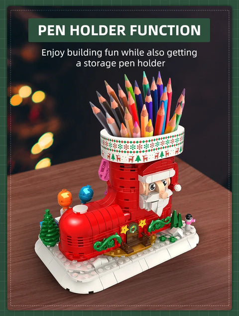 1084pcs New City Creativity Winter Village Christmas House Christmas ART House Model Building Blocks Bricks Kids Toys Christmas Gifts