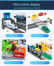 High-Speed Electric Train Set – Realistic Rail Model with Tracks for Kids to Assemble
