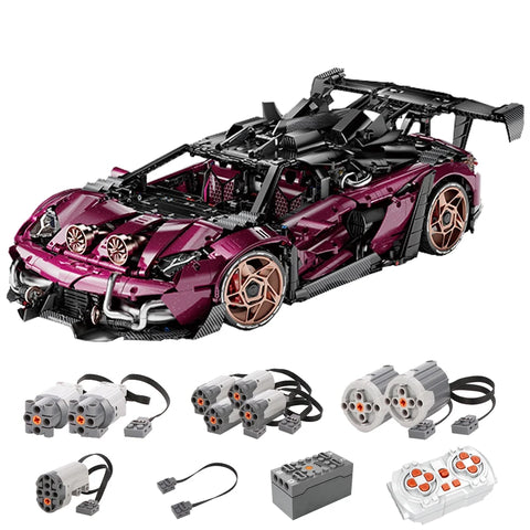 MOC Technical Modified SVJ Sports Car Building Bricks 3950 Pcs