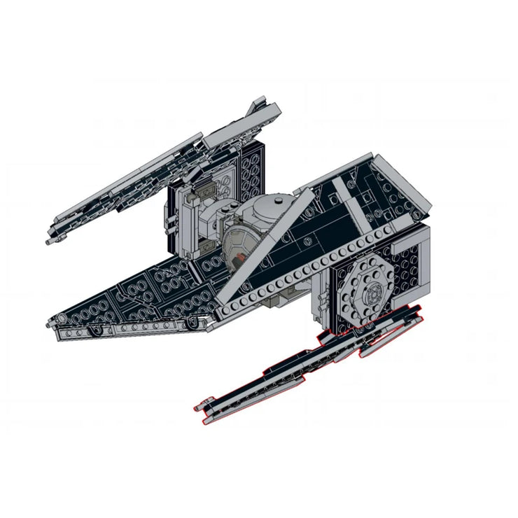 TIE Interceptors Defender 418 pieces  MOC Building Blocks Imperial Fleet Emperor Royal Guard Fighters DIY Brick Space Collection Toys