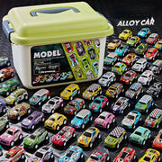 30PCS 50PCS Mini Alloy Car Model Set with Storage Box Diecast Cars Toys for Boys Sliding Inertia Vehicle Children Toy Kit Gifts