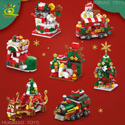 Christmas 8IN1 Santa Claus Tree Model Building Block DIY Elk Snowman Bricks Ornament Toys for Children Adult Gift